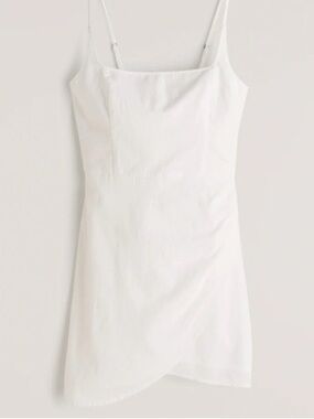 Abercrombie & Fitch White Mini Wrap Dress